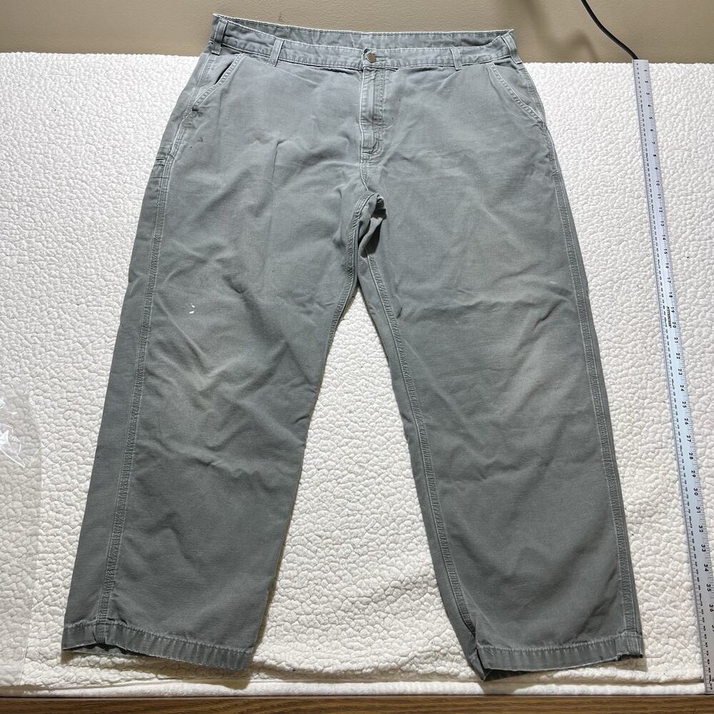 Carhartt Washed-Duck Work Dungaree - Moss Green - 42x30